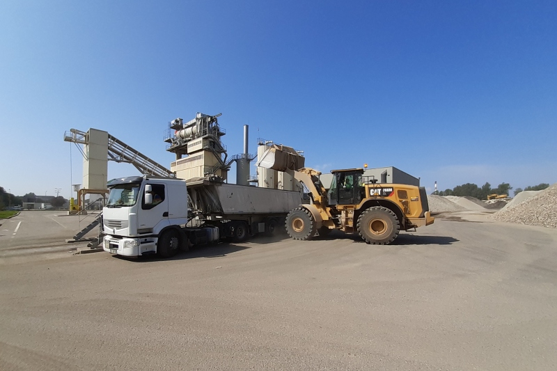 chargement granulats recyclés